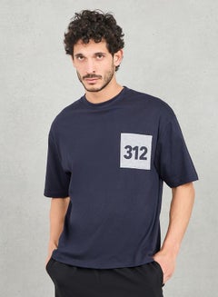 Buy Cotton Rich 312 Printed Pocket Oversized T-Shirt in Saudi Arabia