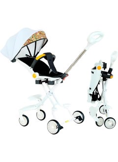 Buy Lightweight Baby Stroller, 2 in 1 Baby Stroller with Reversible Seat and Reclining Backrest, Adjustable Canopy, Shockproof, Small Travel Stroller for Toddlers Code (LW015) in Egypt