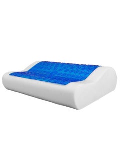 Buy German Gel Memory Foam Pillow - Breathable Cooling Pillow - Removable and Machine Washable Cotton Inner and Outer Velvet Cover - Standard, White in Egypt