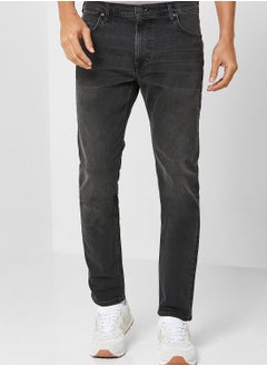 Buy Mid Wash Straight Fit Jeans in UAE