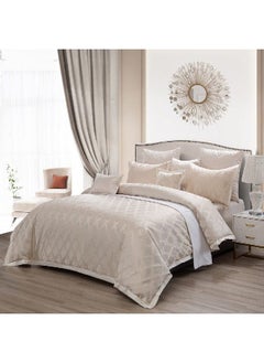 اشتري Arthur 7 Piece Comforter, Beige - 240x260 cm في الامارات