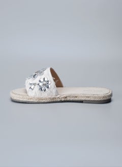 Buy Women's Designer Handmade slipper,Crystal  Casual Vacation Flat Shoes Fashion For Summer 2024 in Saudi Arabia
