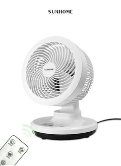 اشتري SUNHOME Air Circulation Fan With Remote Control Copper Motor White في الامارات