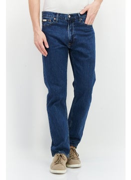 اشتري Men Regular Fit Washed Denim Jeans, Blue في الامارات