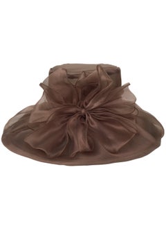 Buy New Organza Large Brim Sunvisor Hat Foldable UV Resistant Beach Hat in UAE