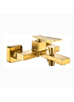 Buy Teriz Bath Shower Mixer Tap with Hand Shower Brass Shower Mixer for Toilets, Bathroom, Lavatory L 20 x W 14 x H 26 cm Gold in UAE