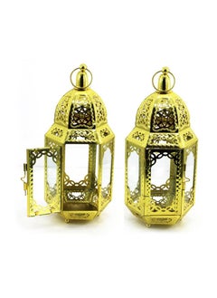 اشتري Golden Radiance Metal Lantern 13x30.5cm of Timeless Elegance في الامارات