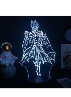 Buy Multicolour 3D Night Light Game Lamp Illusion Light Nightlight Genshin Impact Figure LED Atmosphere Lights for Bedroom Decor Lighting Bedside Lamps Kids Gift Lighting Diluc in UAE