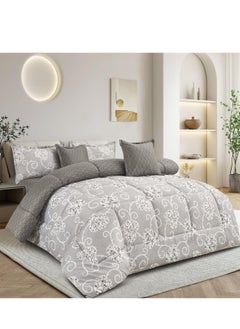 Buy Summer comforter set 6 pieces velvet medium filling excellent quality 230*250 in Saudi Arabia