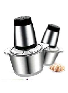 Buy 3L Chopper Electric Automatic Mincing Machine Stainless Steel Vegetable Fruit Meat Cutter Blender Food Processor meat grinder in UAE