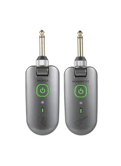 Buy double W3 Portable UHF Wireless Guitar Transmitter and Receiver Set 50M Transmission Range Audio Wireless System Built-in Rechargeable Lithium Battery in UAE