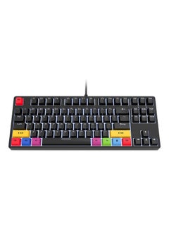 Buy 87-Keys Wired Mechanical Keyboard Black/Red/Yellow in UAE