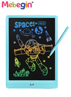 اشتري LCD Writing Tablet 10 Inch Doodle Board with Lanyard Electronic Drawing Tablet Drawing Pads Educational Birthday Gift for Kids Toddler (Blue) في السعودية