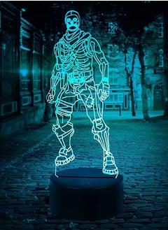 اشتري Skull Trooper 3D Lamp LED Skin Battle Royale 3D Lights 16 Color Changing for Bedroom Home Decor Grandson Party Gift Toys Christmas Festival Gift Skull Trooper 16 colors With Remote في الامارات