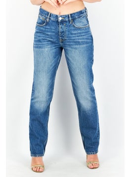 اشتري Women Straight Fit Wash Non-Stretchable Denim Jeans, Blue في السعودية