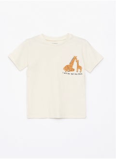 Buy Crew Neck Short Sleeve Printed Baby Boy T-shirt in Egypt