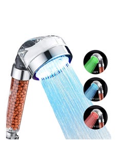 Buy Shower Head LED Shower Head Color Changing, Filter Filtration High Pressure Water Saving Spray Handheld Showerheads for Dry Skin & Hair with TemperatureControlled Shower Heads in UAE