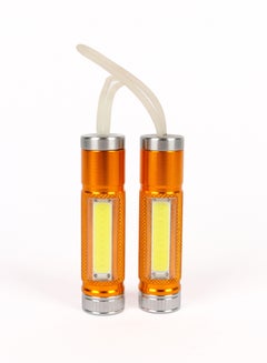 Buy 2pc Small flashlight with silicone hook orange in Saudi Arabia