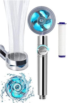 اشتري Water Saving Shower Head High Pressure,Supercharged Shower Head with Filter and Pause Switch,Easy Install Handheld Turbocharged Shower Head 360 Degrees Rotating في السعودية