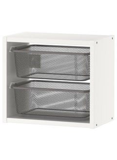 Buy Wall Storage White Dark Grey 34X21X30 Cm in Saudi Arabia