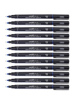 اشتري 12-Piece Fineline Pen 0.3mm Tip Blue Ink في الامارات