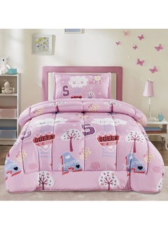 Buy 3-Piece kids Medium Filling Comforter set Reversible Bed Set Single Size 160x210 cm for Boys & Girls in Saudi Arabia