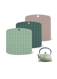 اشتري Silicone Pot Holder for Kitchen, Silicone Cool Tool, Trivet Mat Non Slip Heat Resistant Trivet Hot Pads for Hot Dishes, Spoon Rest, Hot Pan, Oven Mitts, Placemats, Pot Holders, Tables(3 Pieces) في الامارات