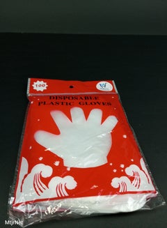 Buy Kitchen Plastic Disposable Gloves 100 Pieces in Saudi Arabia