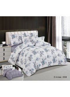 Buy Horse Comforter Set With Soft Silky Fabric Two Sides Floral Print 4 Pieces Single Size in Saudi Arabia