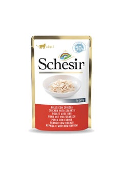 Buy Schesir Wet Food For Adult Cats With Cgicken And Seabass 85g in Saudi Arabia