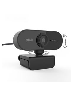 Buy 1080p HD Webcam, Streaming Computer Web Camera with Wide View Angle, Convenient Multi-purpose USB Computer Camera, Pc Webcam for Video Calling Recording Conferencing, (B6-1080P [360 degree rotation]) in UAE