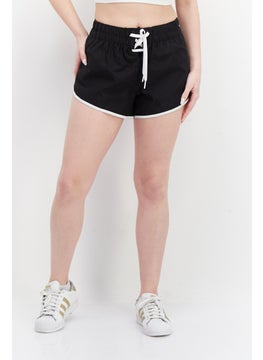 اشتري Women Sportswear Fit Brand Logo Shorts, Black في الامارات