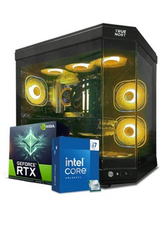 اشتري حاسوب ألعاب إيكلبتور - معالج إنتل كور i7-12700F، بطاقة رسومات RTX 4060، 16 جيجابايت ذاكرة وصول عشوائي، 1 تيرابايت SSD، نظام التشغيل Windows 11 Pro، صندوق TRUENORT RGB باللون الأسود في الامارات