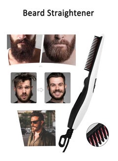 اشتري Beard Straightener Hair Straightening Comb For Men Black&White 26.5 x 8 x 5cm في الامارات