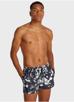 Buy Printed Medium Drawstring Swim Shorts in UAE