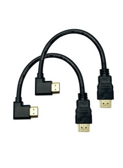 اشتري Angled Hdmi 2.1 Cable 2Pack 8Inch 8K Ultra Hd Hdmi Cablehigh Speed 48Gbps 8K@60Hz 4K@144Hz@120Hz@60Hz Dynamic Hdr Earc (Black Right Angled 2Pack) في الامارات