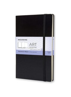 اشتري MOLESKINE Art Collection Japanese Album Sketchbook with Hard Cover and Elastic Closure Paper Suitable for Pens, Pastels and Charcoal - Black في الامارات