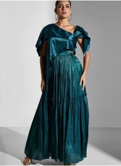 Buy Frill Sleeve Ruffle Dress in Saudi Arabia