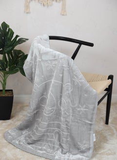 Buy Super Soft Baby Blanket for Newborn Baby 80x110cm - Gray in UAE