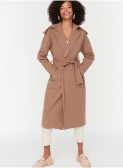 Buy Pocket Detail Longline Coat in UAE