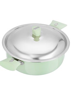 اشتري NutriHealth Pro 5L Induction Casserole with Stainless Steel Lid | Silver Ion Coating, Induction Compatible, Metal Spoon Friendly, Heavy Duty Handles With Soft Touch Finish في الامارات