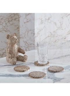 Buy Rabaque 5-Piece Bear Polyresin Coaster Set 15 x 14 cm in UAE