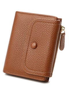 Buy Small Cute Wallet For Women teen girls with Rfid Protection (Brown), Brown, small, Minimalist in Saudi Arabia