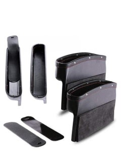 Buy Pu Leather Car Seat Pockets  Car Console Side Organizer storage seat gap fillers 2pcs in UAE