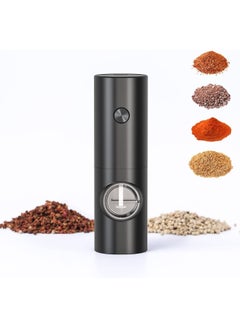 Buy Electric Salt and Pepper Grinder, Automatic Pepper Grinder, Adjustable Grind Size, Large Capacity Refillable Salt and Pepper Shaker, With LED Light, Battery Operated, One Hand Operation in UAE