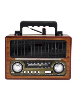 Buy Kemai MD-1800BT Vintage Style Wooden FM Radio With AM/FM/SW 3 Band DSP Radio With Bluetooth/USB/SD/TF Card Slot in UAE