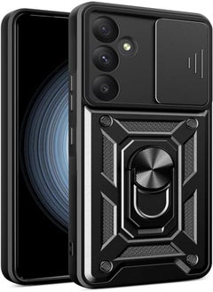 Buy Case Cover Shock resistant Sliding CamShield TPU + PC Compatible with Samsung Galaxy A35 (black) in Egypt