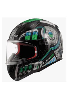 Buy LS2 HELMET FF353 RAPID Full Face Racing Helmet - Size XL - Color Neo White Green in Egypt