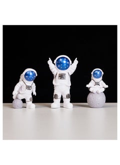 اشتري 3-Piece Creative Astronaut Ornament Astronaut Model Living Room TV Cabinet Ornament Children's Room Decoration Birthday Gift في السعودية