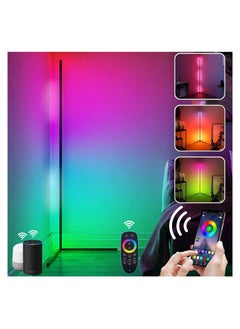 Buy Corner Floor Lamp Smart RGB Adjustable Brightness, Color Changing LED Minimalist Nordic Floor Lamp , Light for Living Room Decor, for Party in UAE